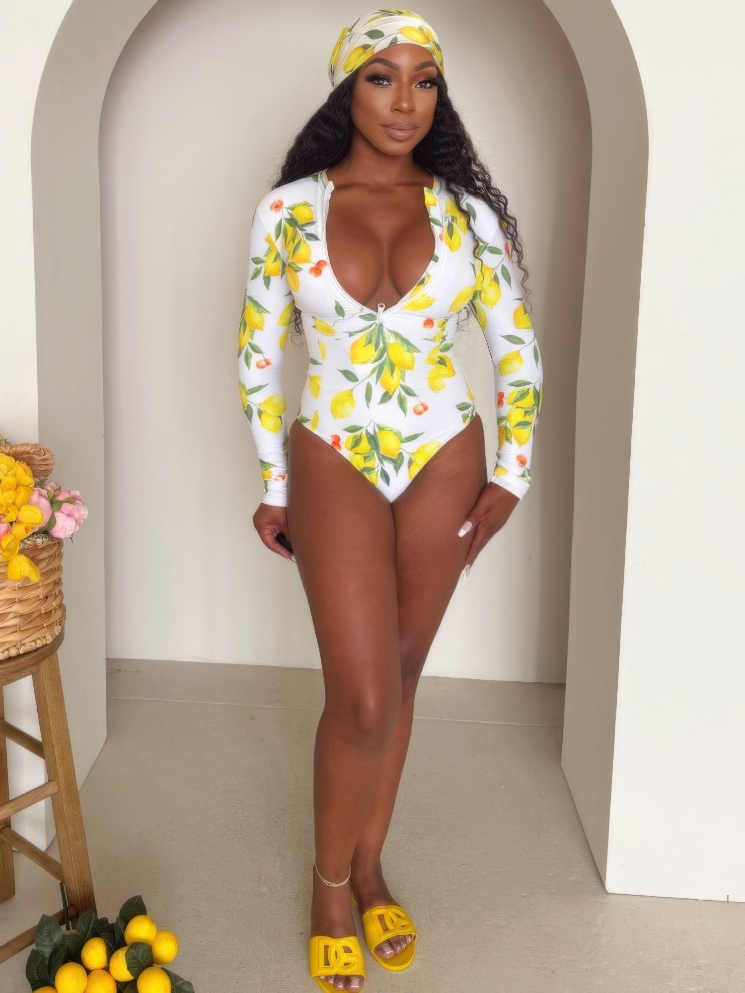 Sorrento Citrus Zip One-piece Secondary image