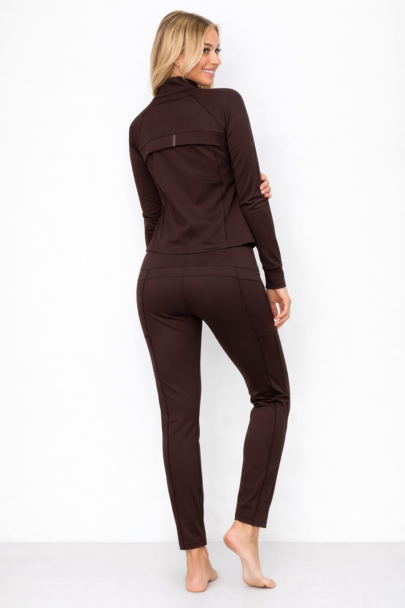 Athletic Workout Lounge Zip Up Jacket And Pant Set Secondary image