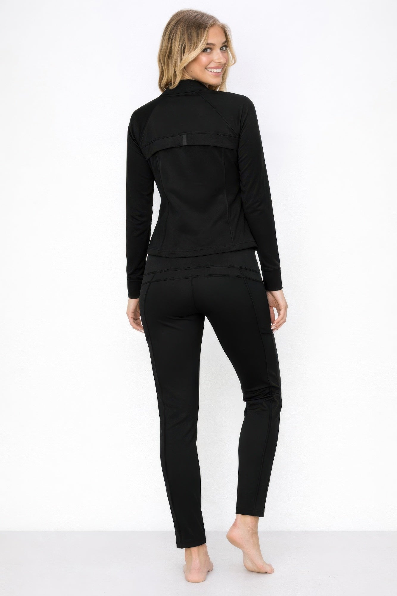 Athletic Workout Lounge Zip Up Jacket And Pant Set Secondary image