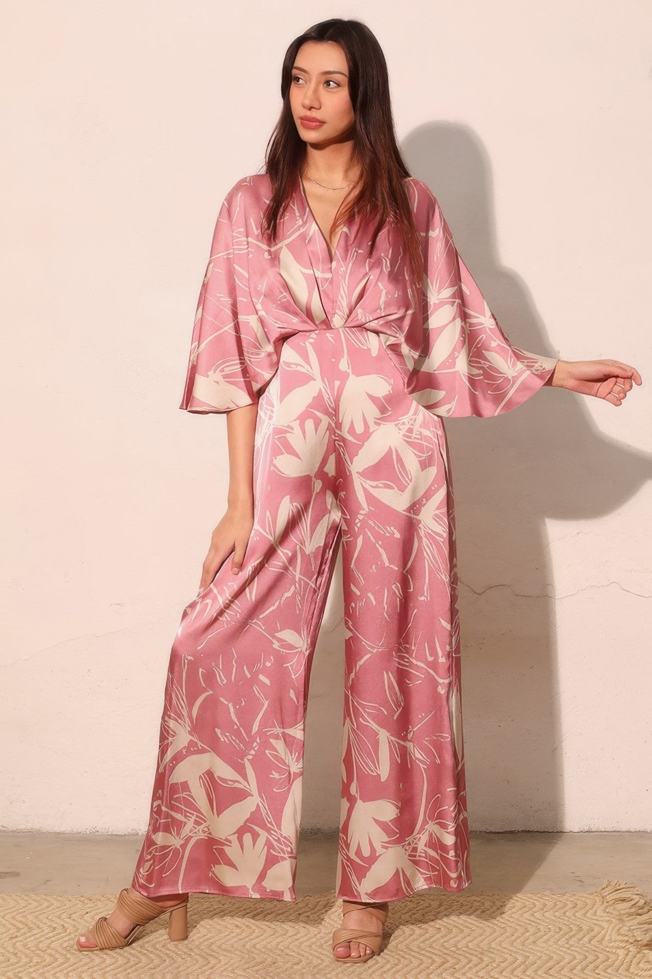 Dreaming Lily Satin Cape Jumpsuit Secondary image
