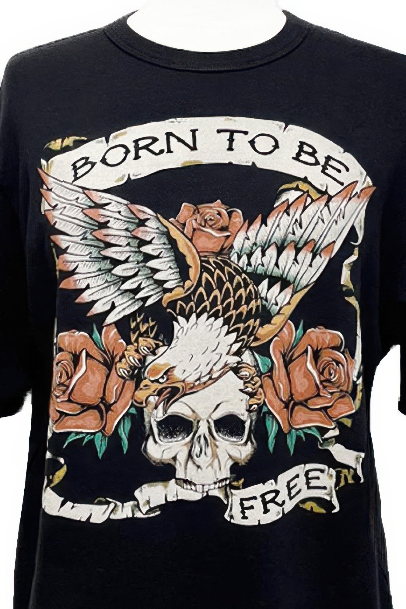 Born To Be Free Skull Graphic Cotton Boxy Top Secondary image
