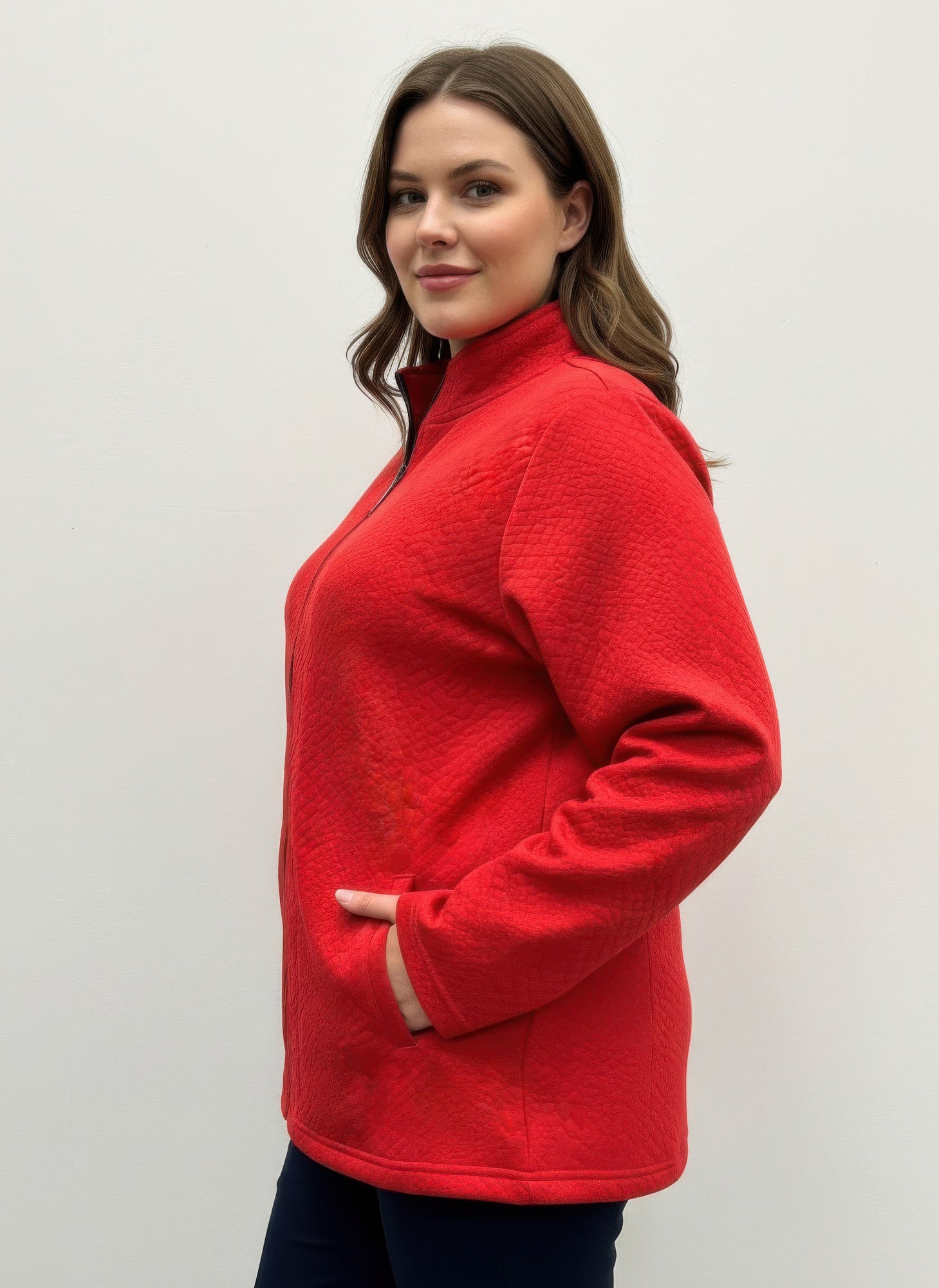Onque Casual Plus Size Textured Jacket Secondary image