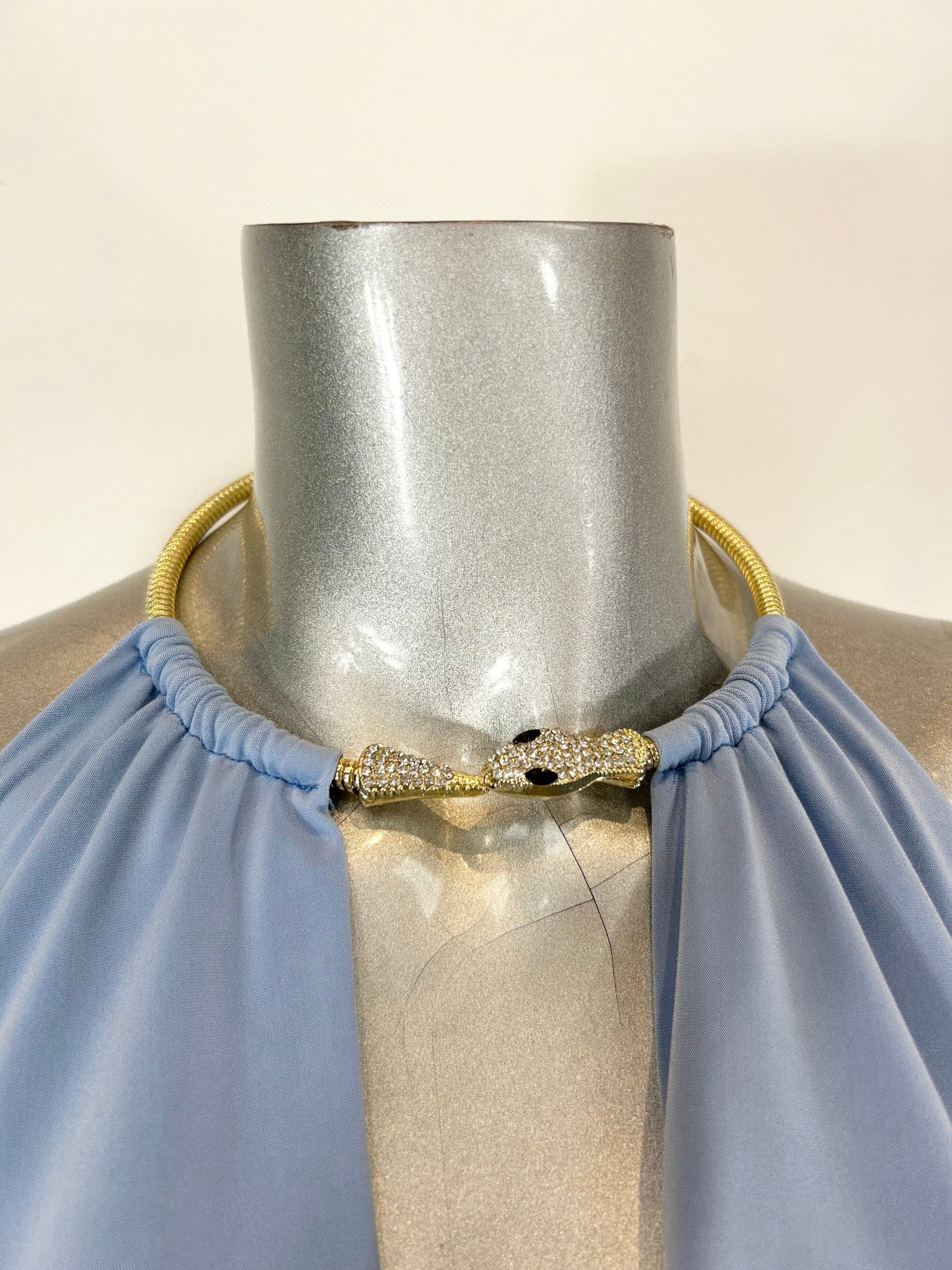 Mini Dress,draped Cowl Neck,necklace Secondary image