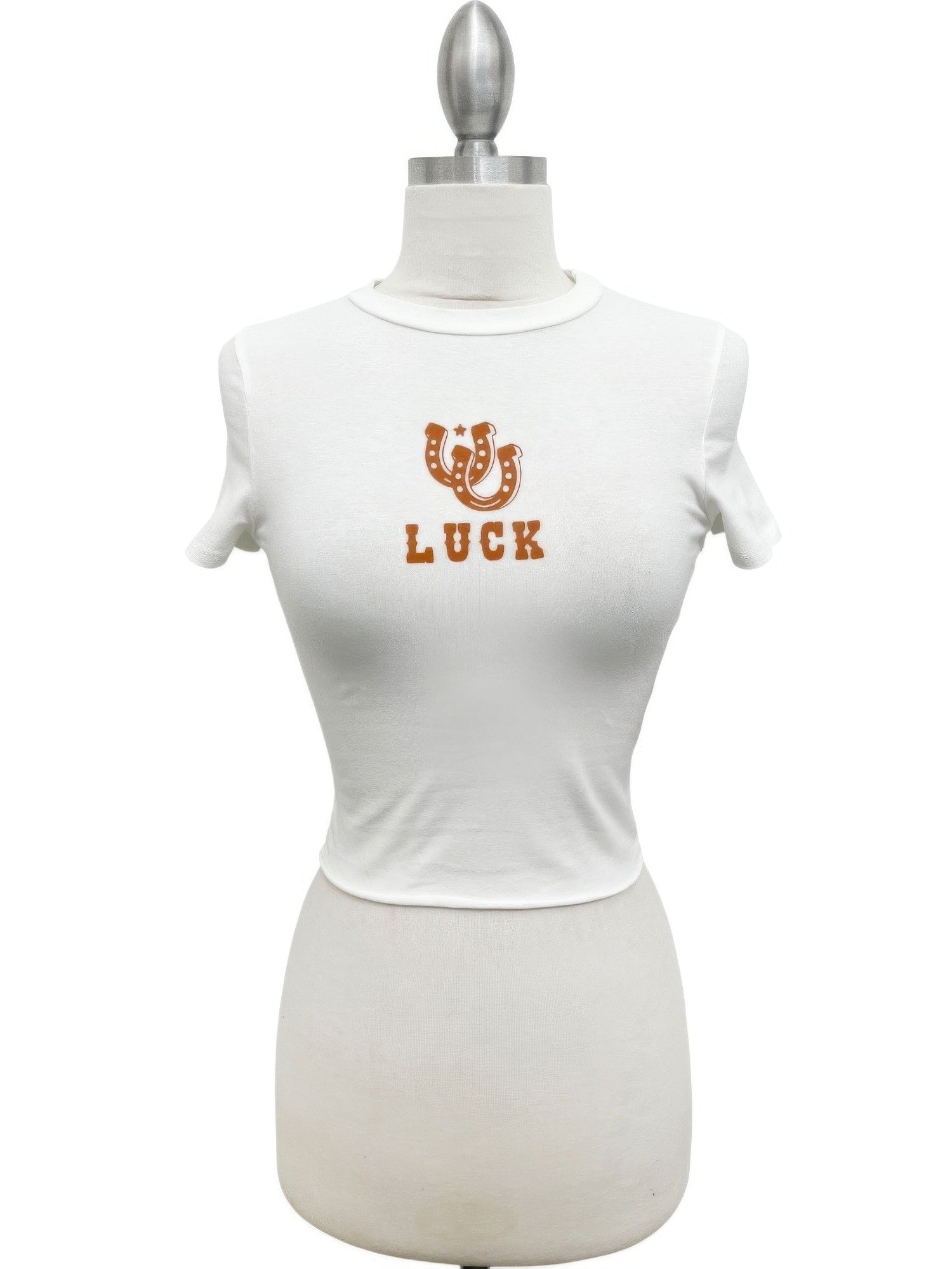 Lucky Horseshoe Graphic Cropped Tee Secondary image
