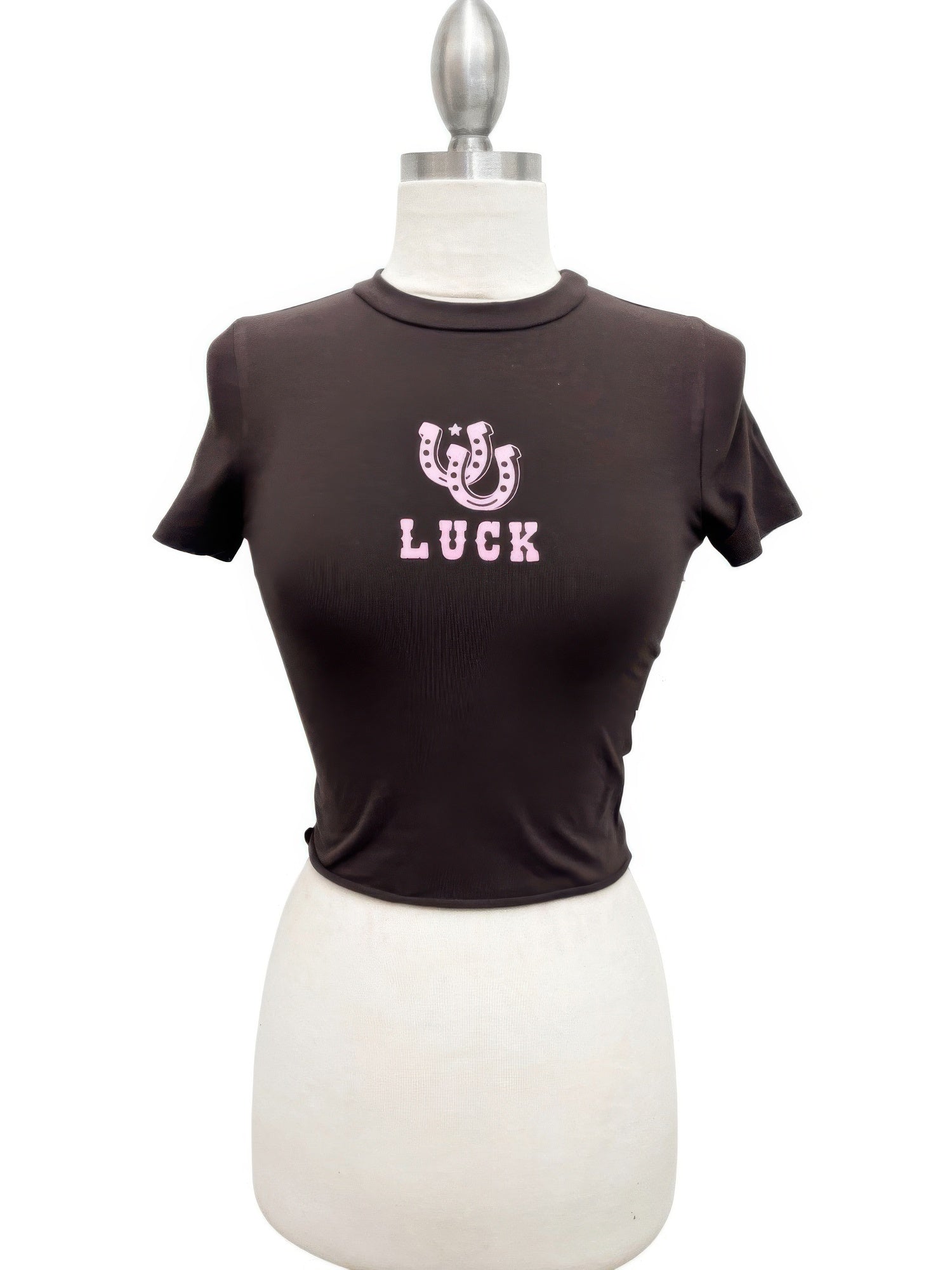 Lucky Horseshoe Graphic Cropped Tee Secondary image