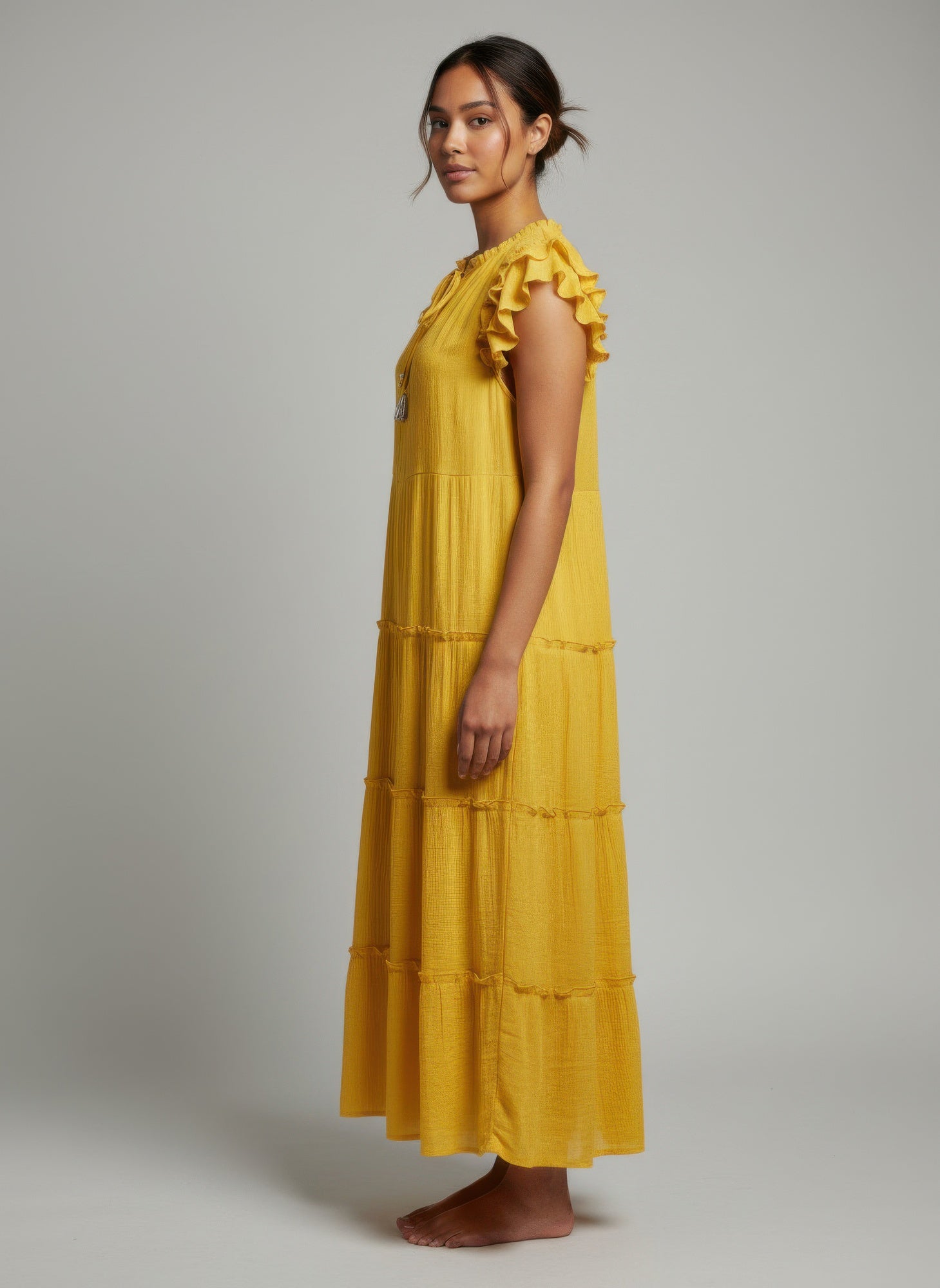 Mlle Gabrielle Solid Cap Sleeve Dress Secondary image
