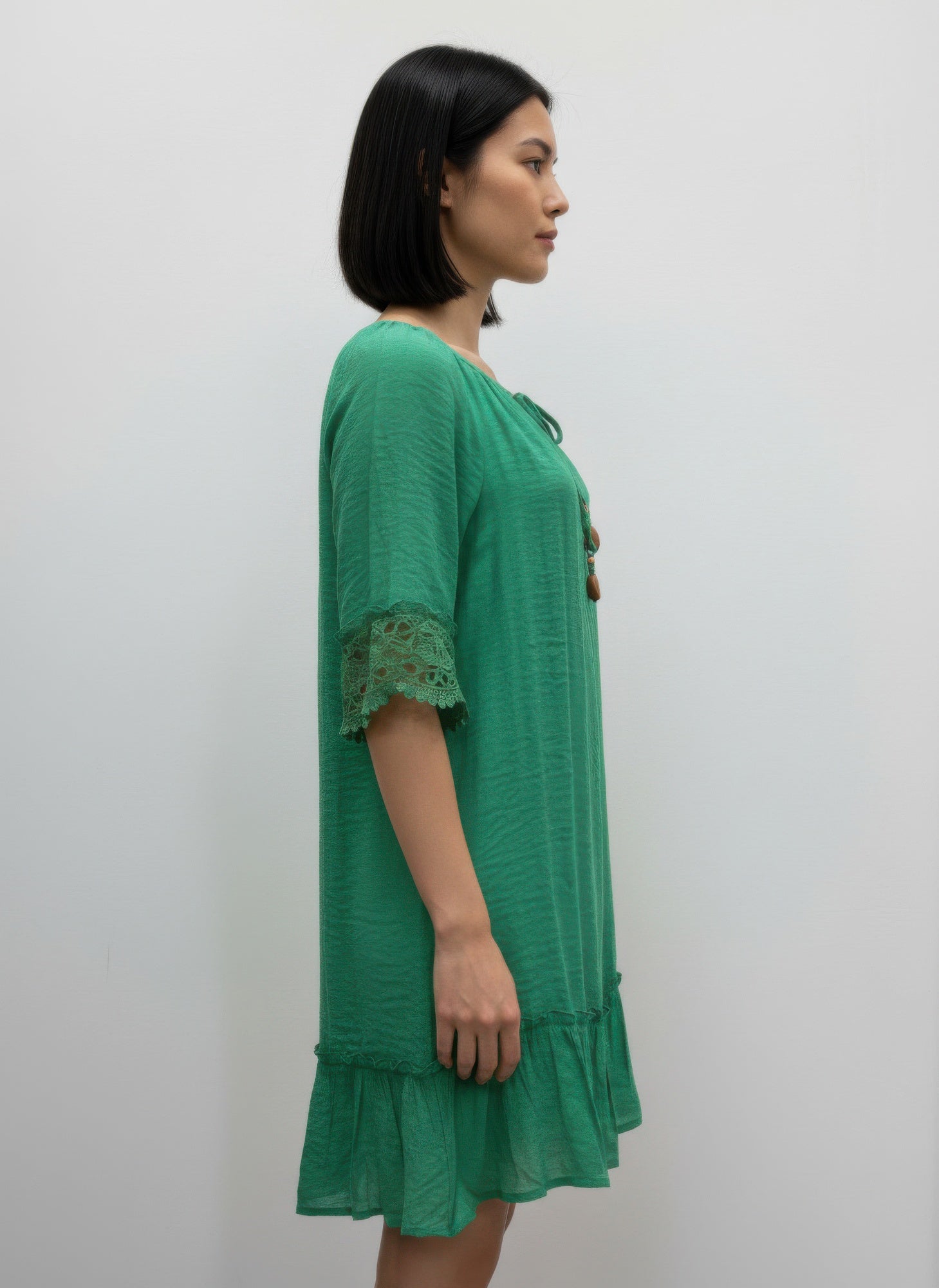 Mlle Gabrielle Solid Elbow Sleeve Dress Secondary image