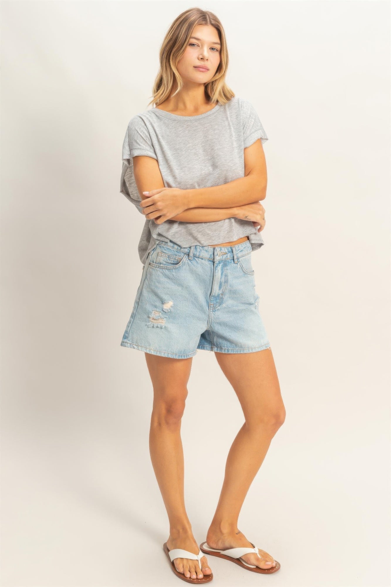 Boxy Crew Neck Top Secondary image