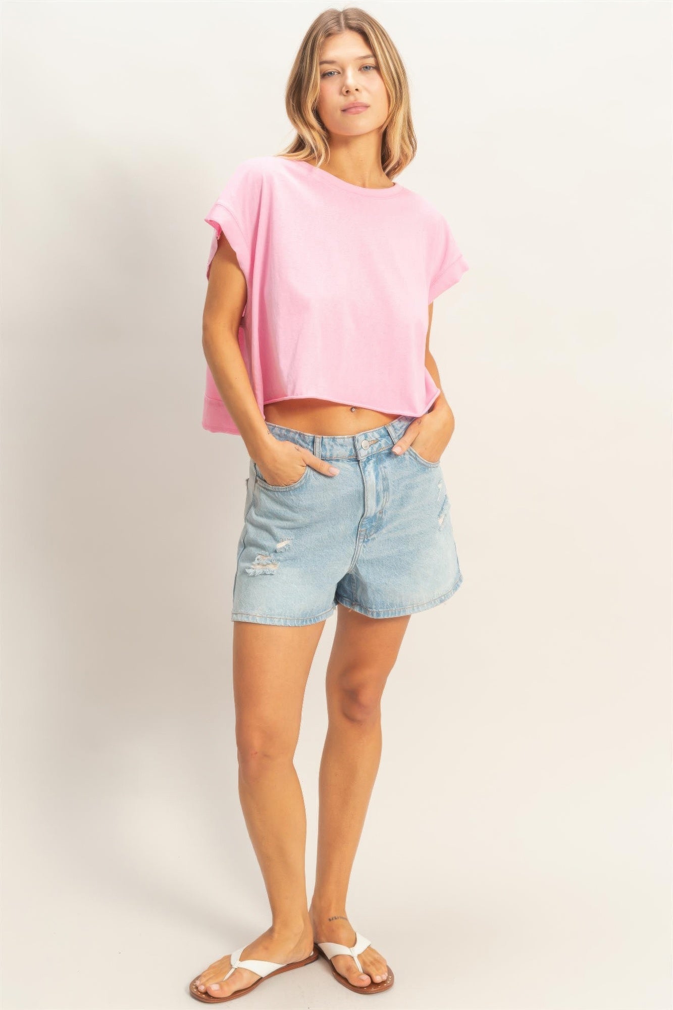 Boxy Crew Neck Top Secondary image