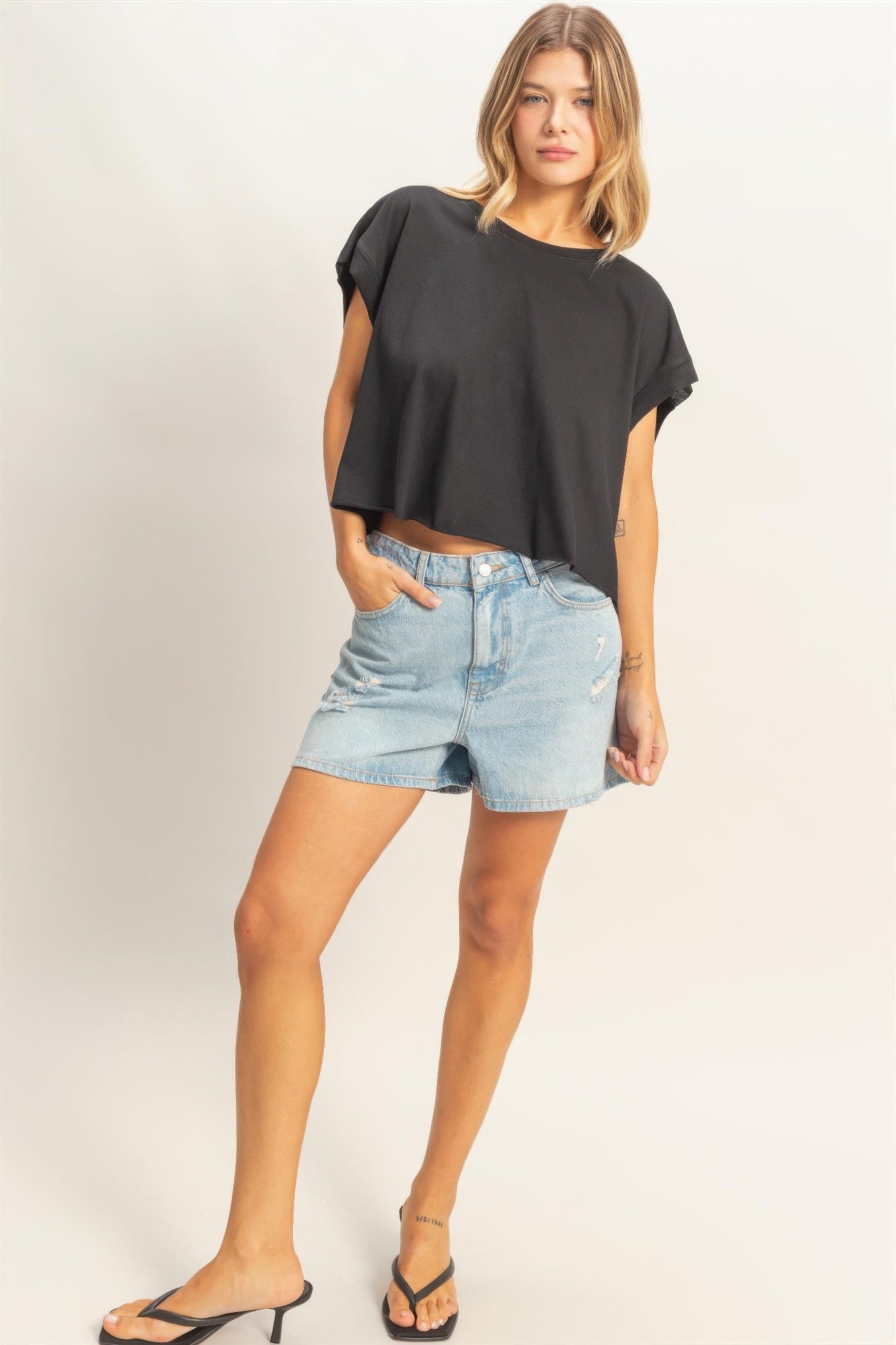 Boxy Crew Neck Top Secondary image