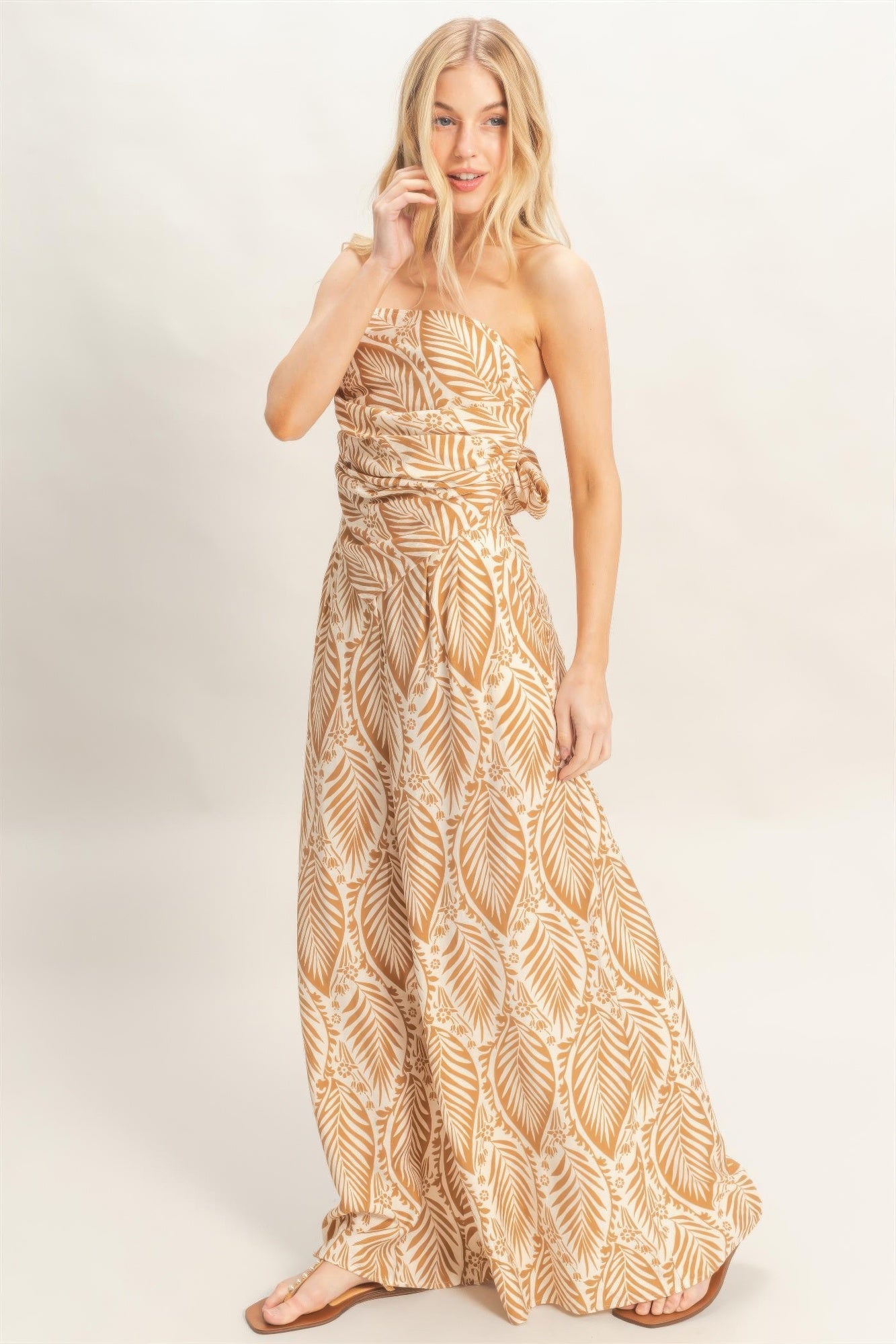 Strapless Top & Pant Print Set Secondary image
