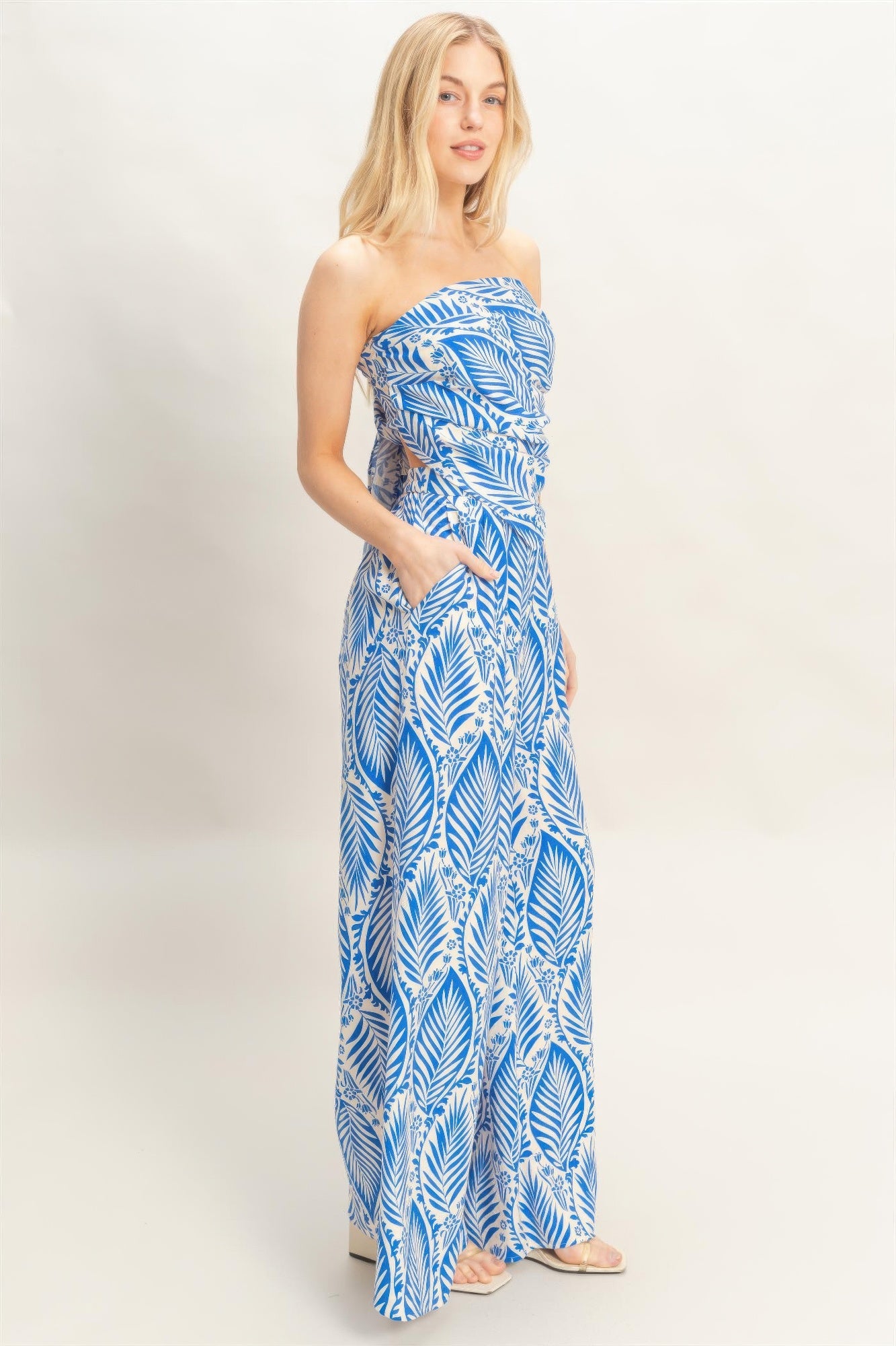 Strapless Top & Pant Print Set Secondary image