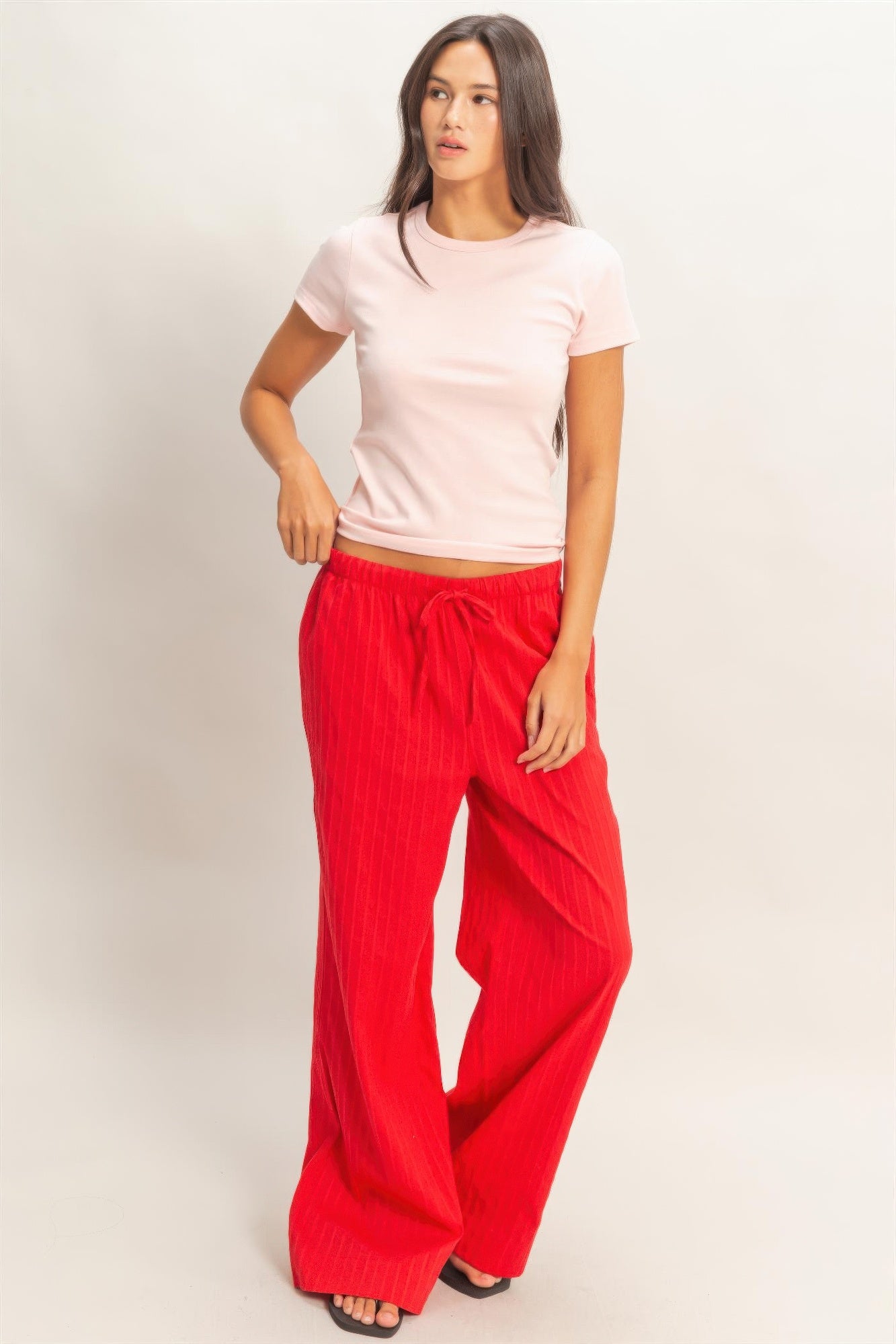 Mineral Washed Crew Neck Short Sleeve Top Secondary image
