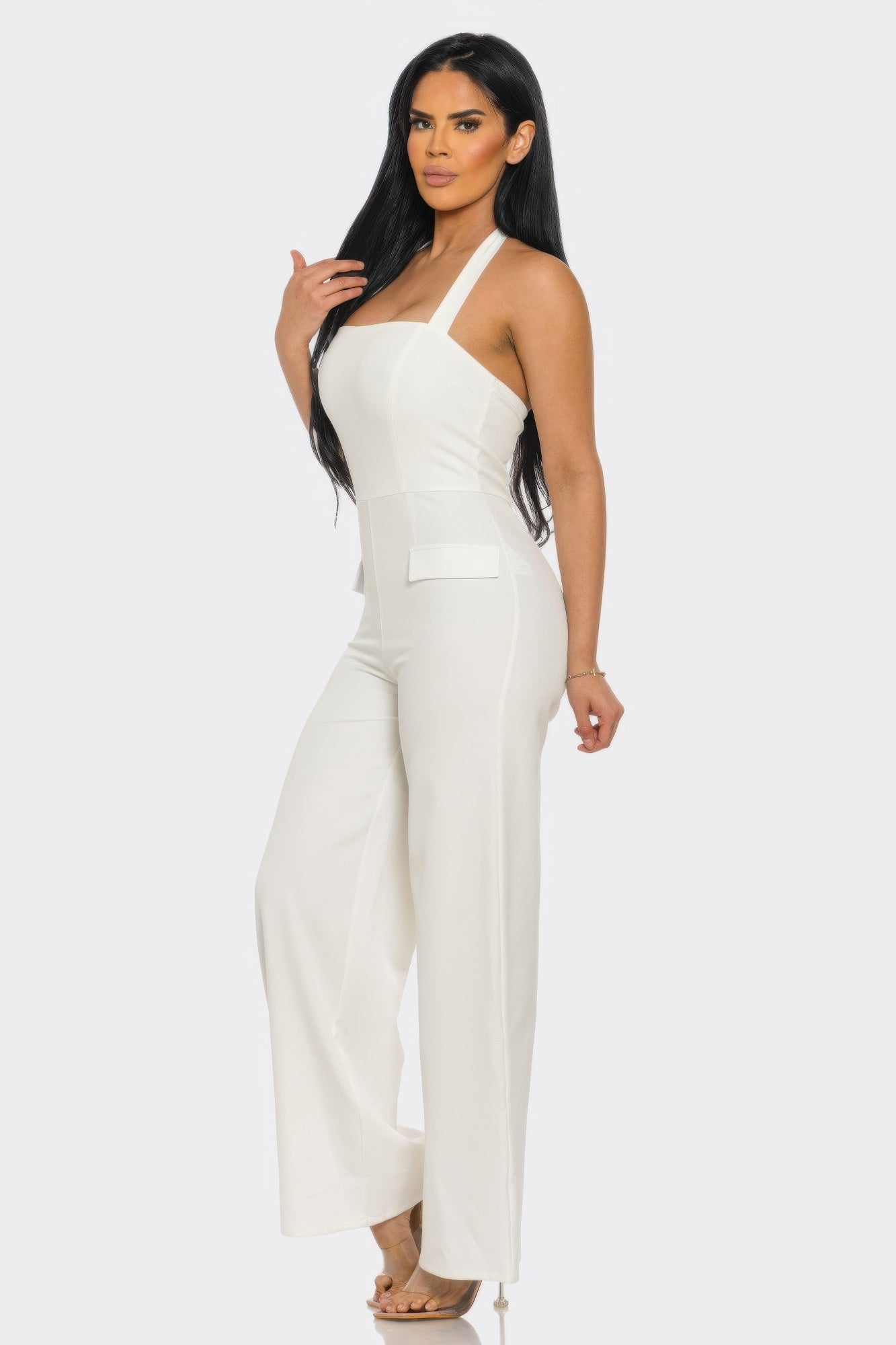 Halter Neck Jumpsuit Whit Back Zipper Secondary image