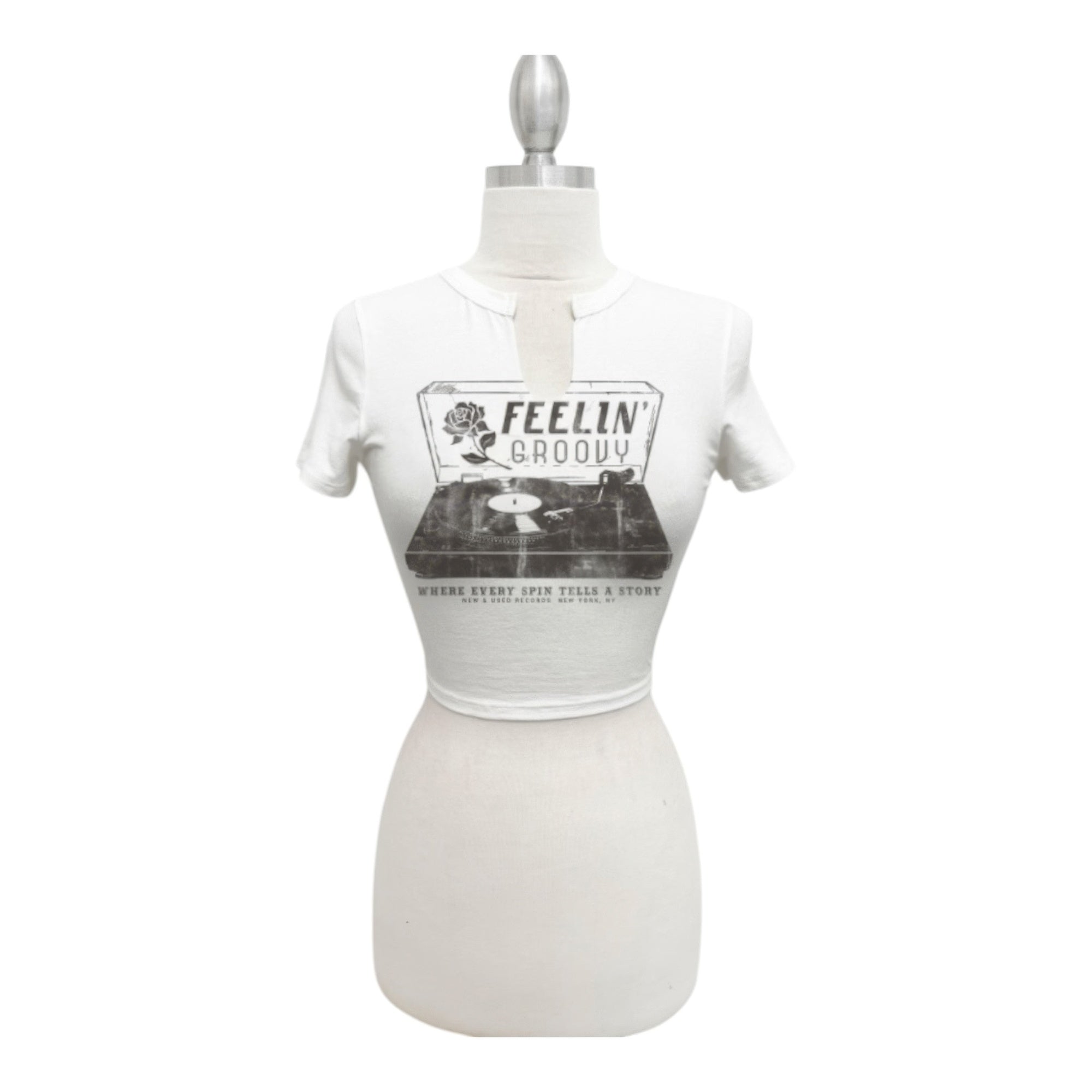 Vintage Groove Graphic Crop Tee Secondary image