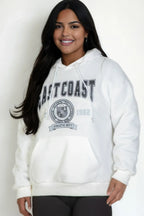 Plus Size Graphic Kangaroo Pocket Drawstring Hoodie | Mixtshop LLC