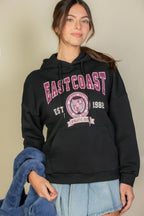 Graphic Kangaroo Pocket Drawstring Hoodie | Mixtshop LLC