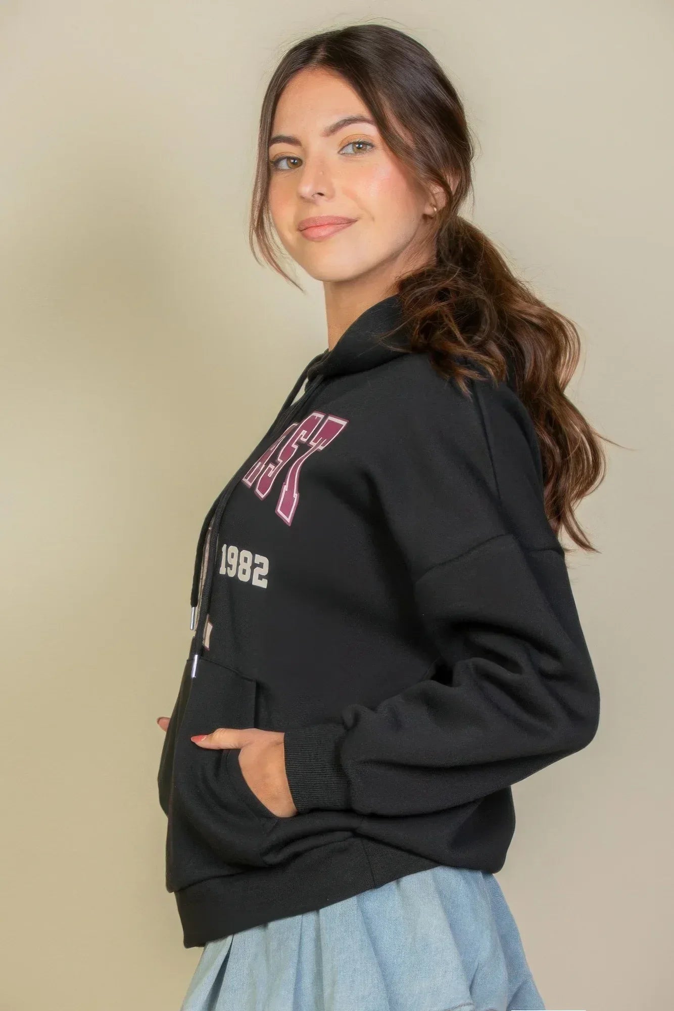 Graphic Kangaroo Pocket Drawstring Hoodie | Mixtshop LLC