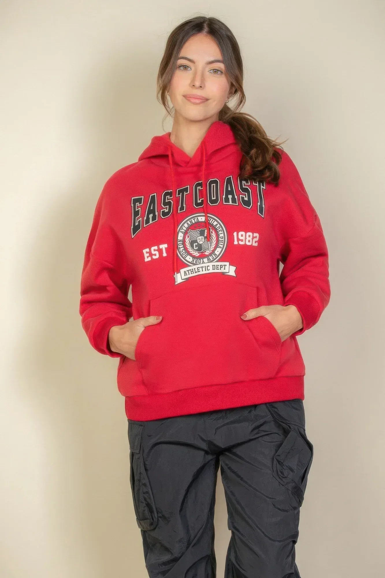 Graphic Kangaroo Pocket Drawstring Hoodie | Mixtshop LLC