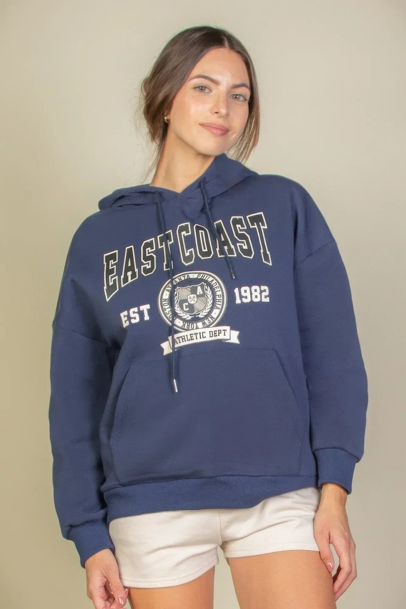 Graphic Kangaroo Pocket Drawstring Hoodie | Mixtshop LLC