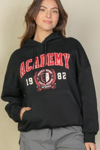 Graphic Kangaroo Pocket Drawstring Hoodie | Mixtshop LLC