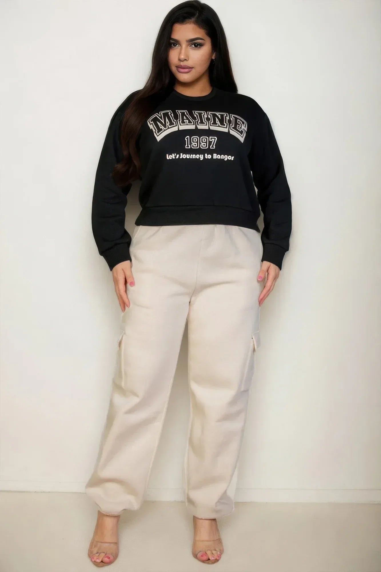 Plus Size Graphic Drop Shoulder Sweatshirt | Mixtshop LLC