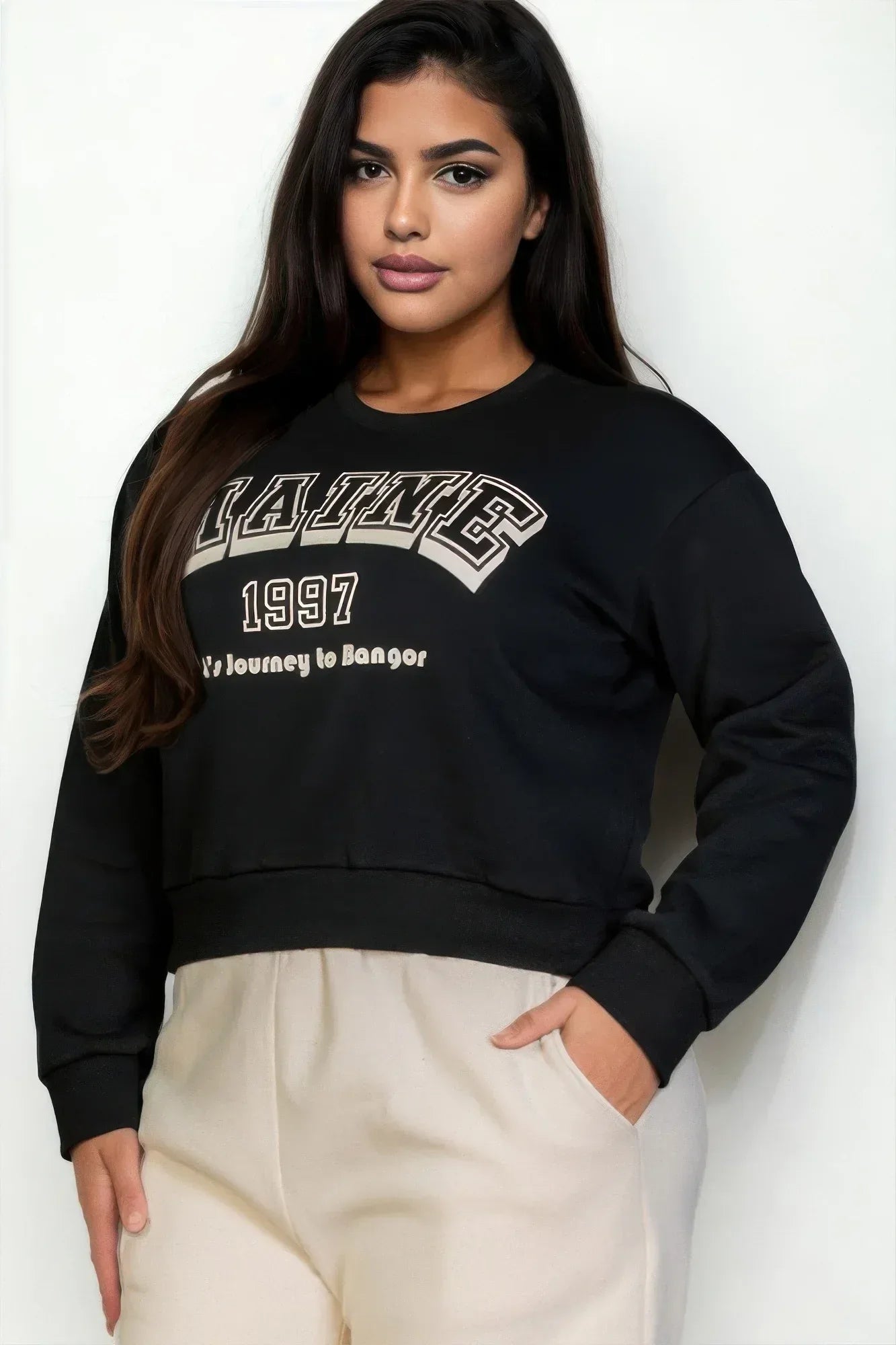 Plus Size Graphic Drop Shoulder Sweatshirt | Mixtshop LLC
