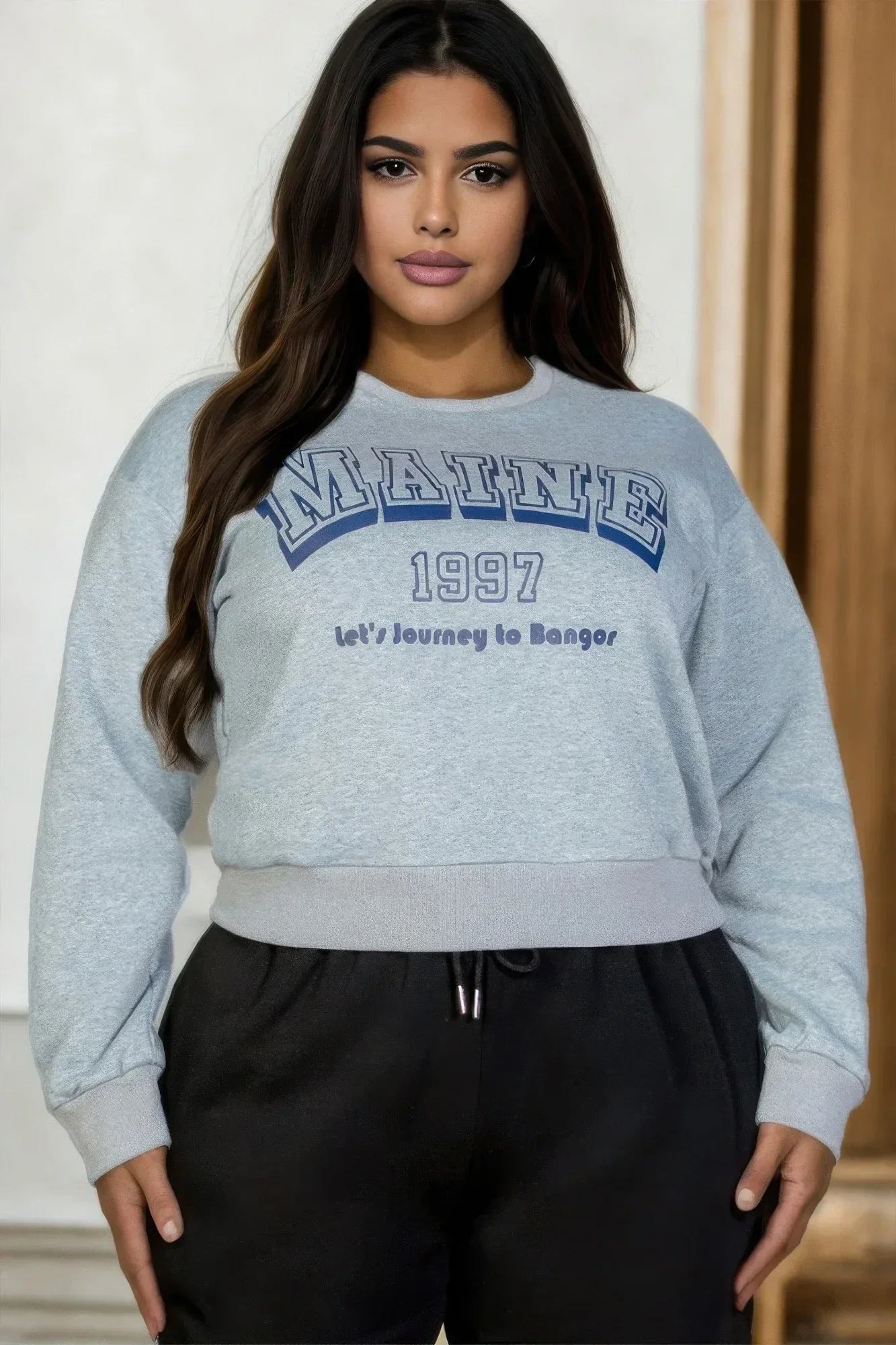 Plus Size Graphic Drop Shoulder Sweatshirt | Mixtshop LLC