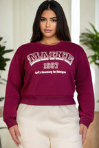 Plus Size Graphic Drop Shoulder Sweatshirt | Mixtshop LLC