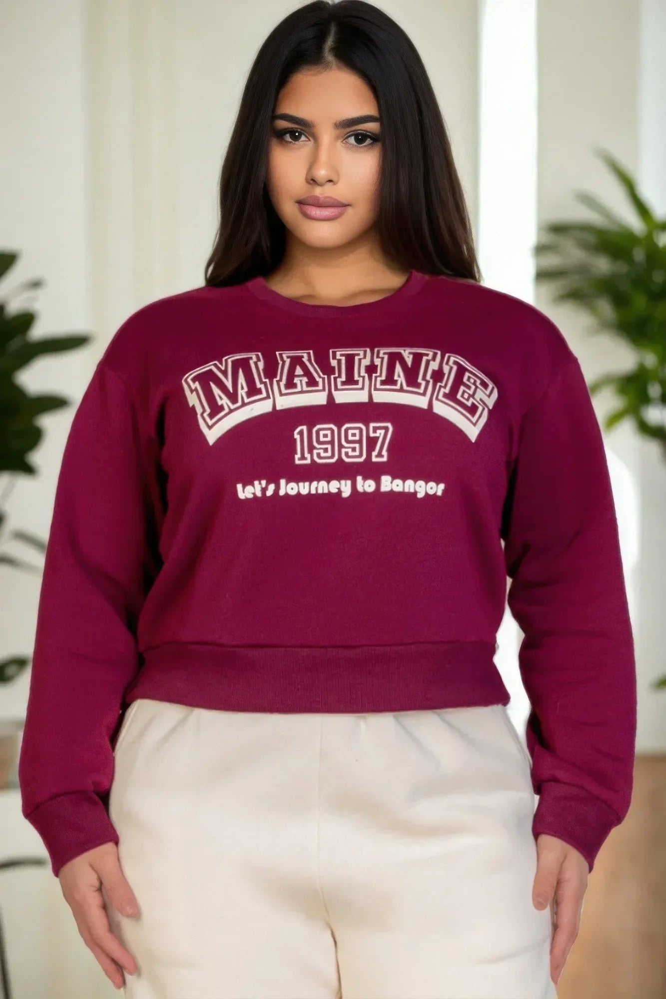 Plus Size Graphic Drop Shoulder Sweatshirt | Mixtshop LLC