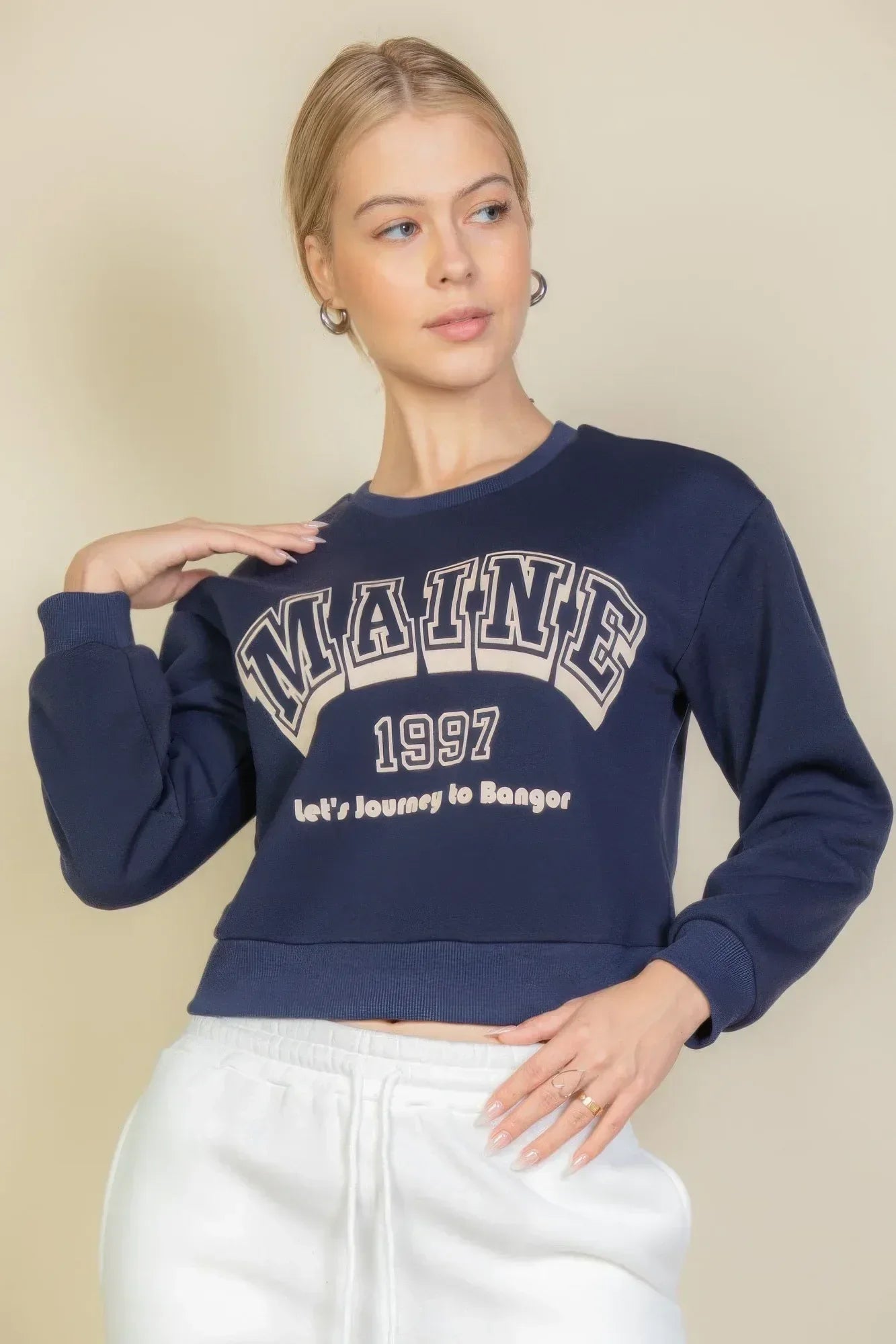 Graphic Drop Shoulder Sweatshirt | Mixtshop LLC Main image