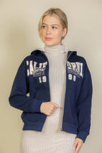 Graphic Drop Shoulder Zipper Up Hoodie | Mixtshop LLC
