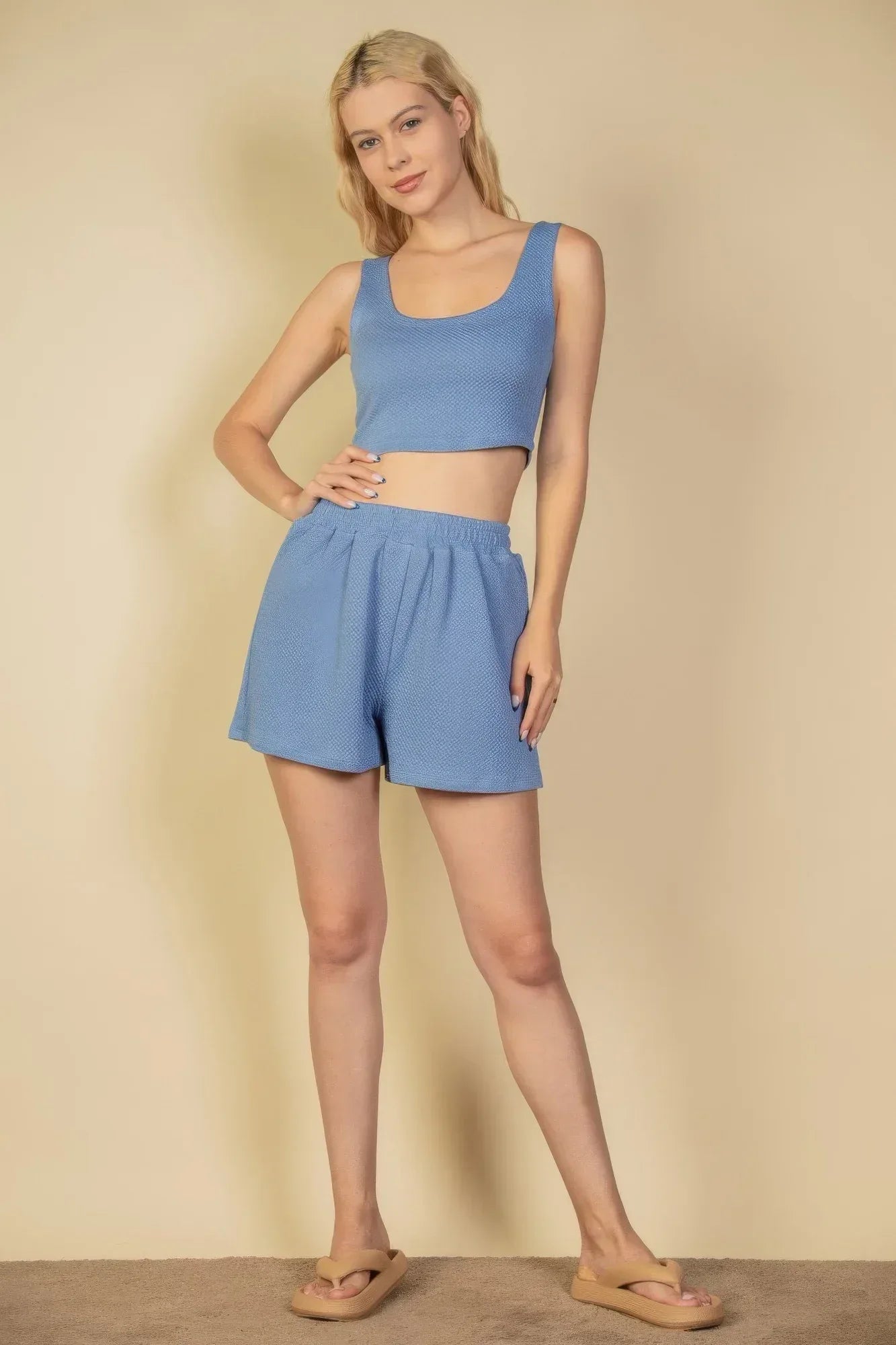 Crop Tank Top And Shorts Set | Mixtshop LLC