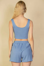 Crop Tank Top And Shorts Set | Mixtshop LLC