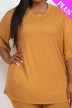 Plus Size Oversized T-shirt & Leggings Set | Mixtshop LLC