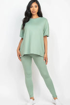 Oversized T-shirt & Leggings Set | Mixtshop LLC