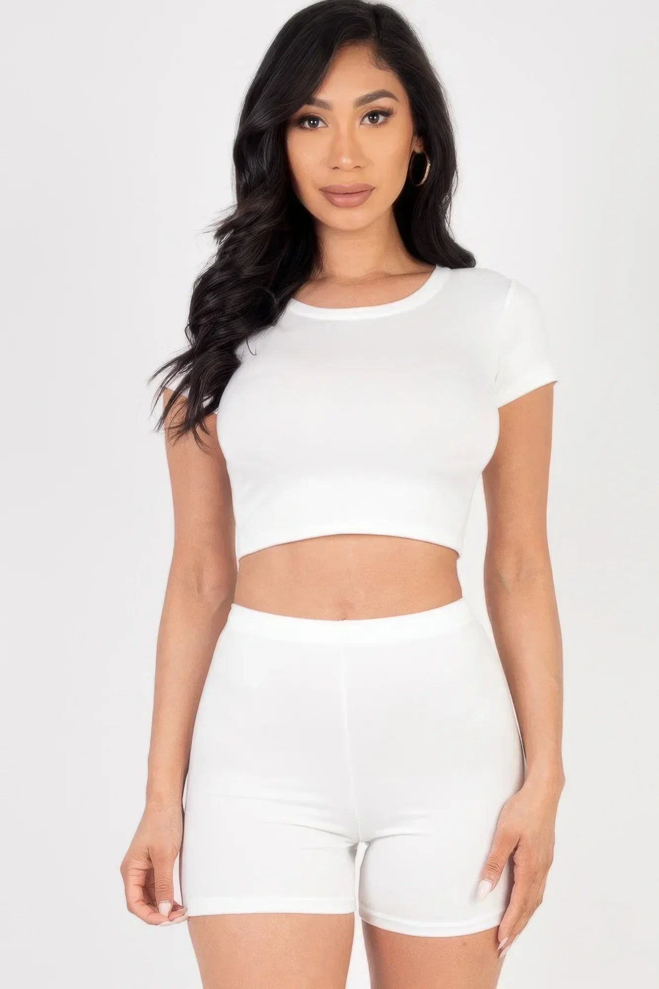Short Sleeve Crop Top & Shorts Set | Mixtshop LLC