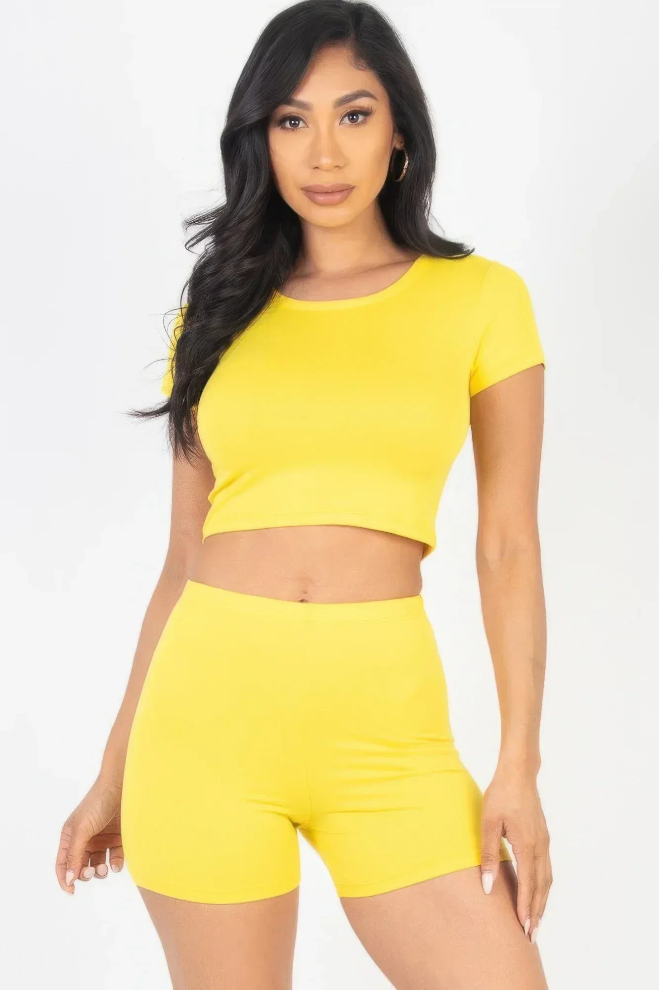 Short Sleeve Crop Top & Shorts Set | Mixtshop LLC
