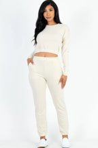 French Terry Elastic Waist Pullover & Joggers Set | Mixtshop LLC
