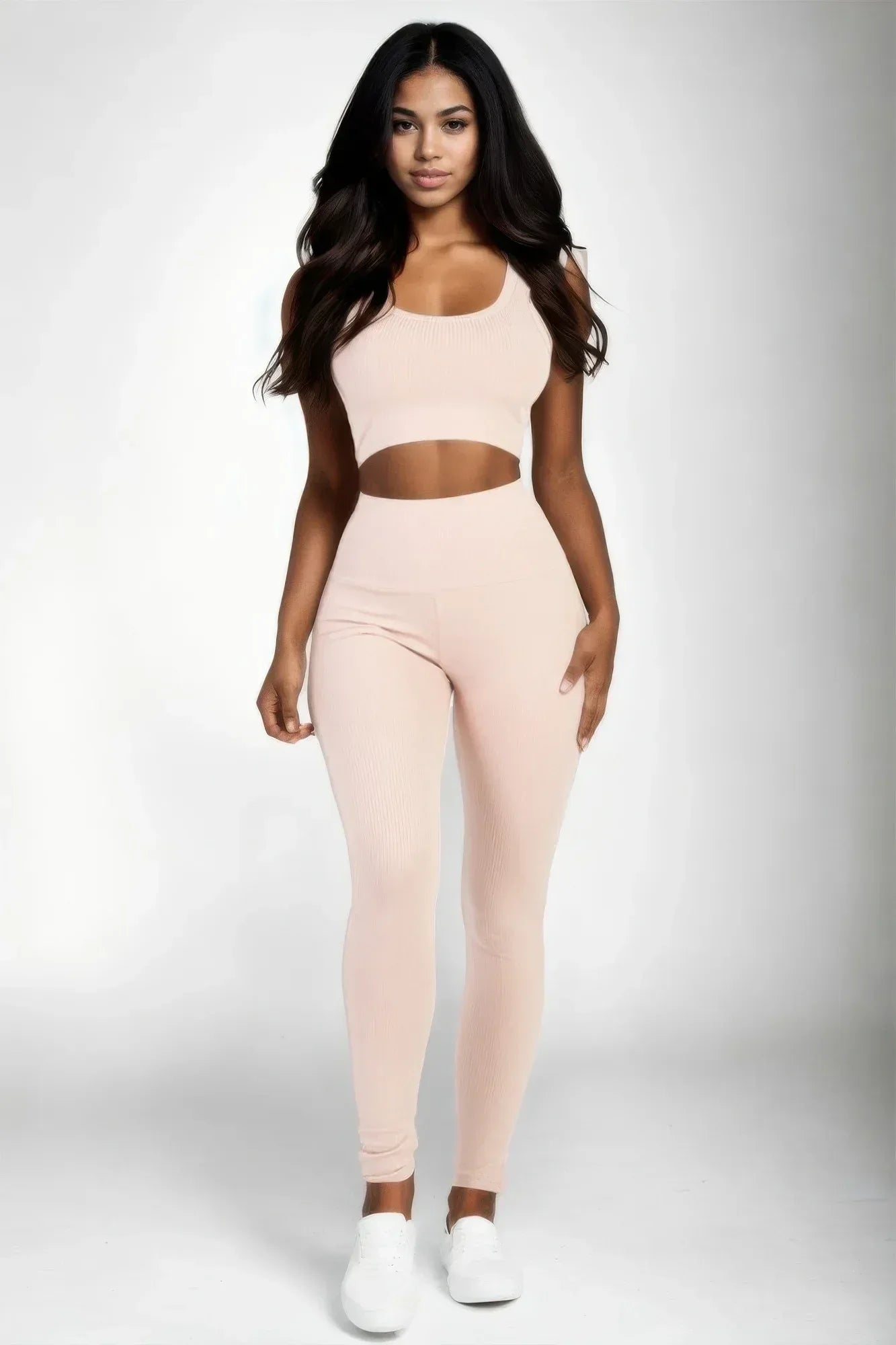 Ribbed Crop Top & Leggings Set | Mixtshop LLC Main image
