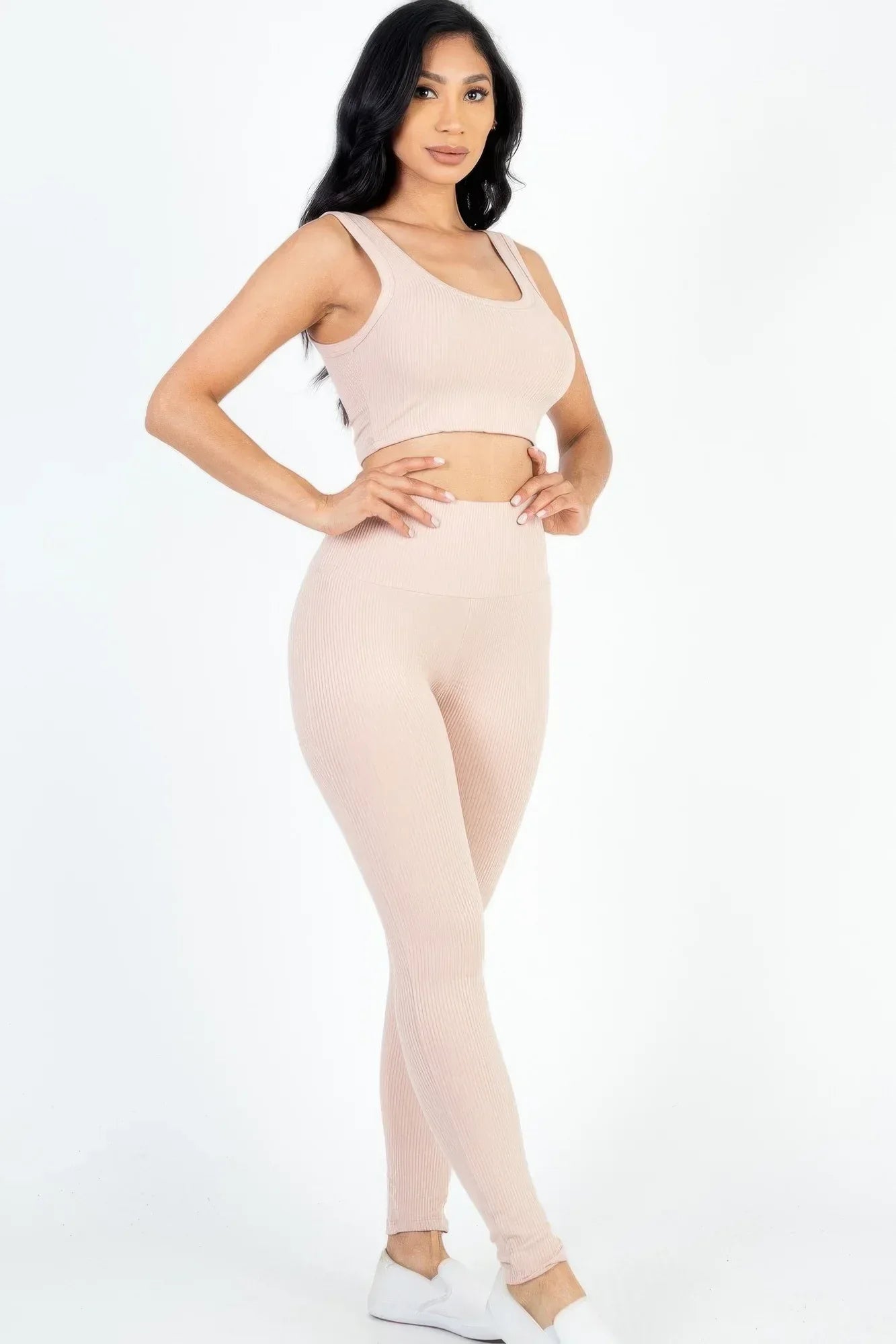 Ribbed Crop Top & Leggings Set | Mixtshop LLC