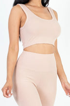 Ribbed Crop Top & Leggings Set | Mixtshop LLC