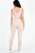 Ribbed Crop Top & Leggings Set | Mixtshop LLC