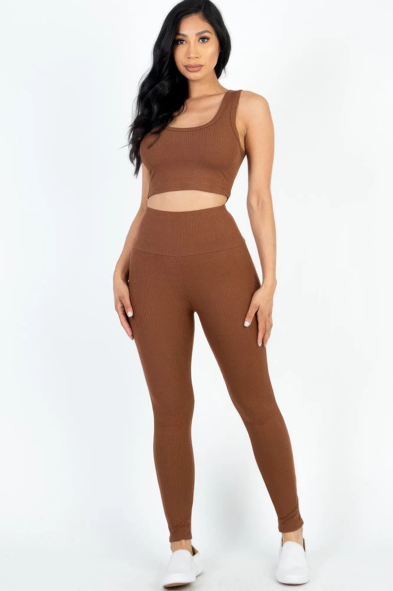 Ribbed Crop Top & Leggings Set | Mixtshop LLC