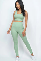 Ribbed Crop Top & Leggings Set | Mixtshop LLC
