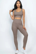 Ribbed Crop Top & Leggings Set | Mixtshop LLC