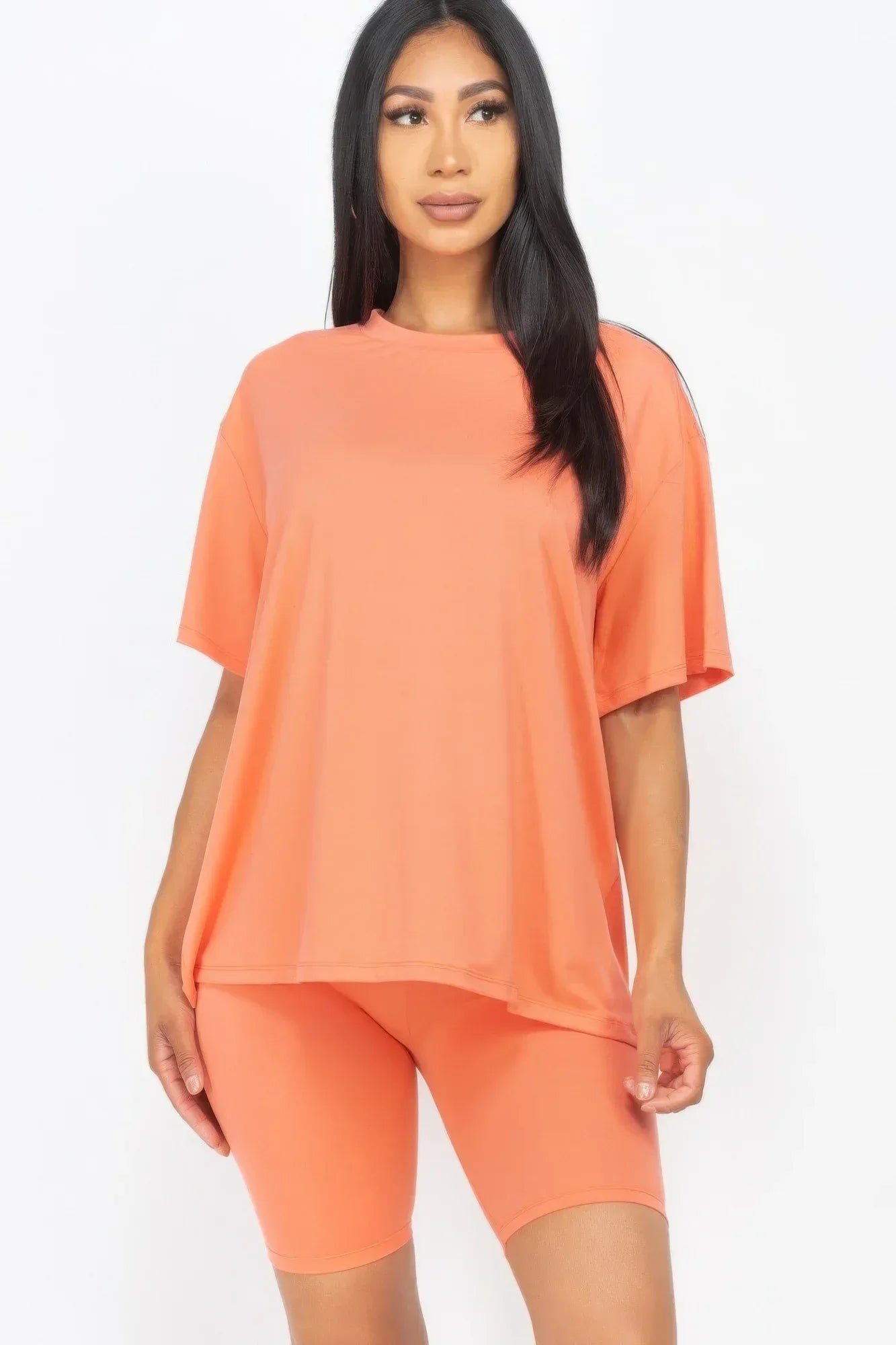 Loose Fit Top & Biker Shorts Set | Mixtshop LLC Main image