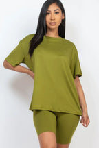 Loose Fit Top & Biker Shorts Set | Mixtshop LLC