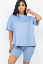 Loose Fit Top & Biker Shorts Set | Mixtshop LLC