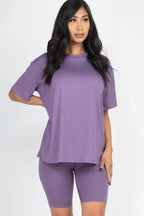 Loose Fit Top & Biker Shorts Set | Mixtshop LLC